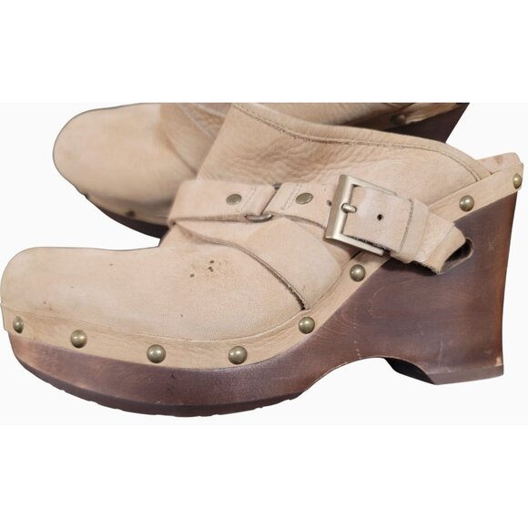 UGG Womens Leather Clogs Size 9 Light Tan - Picture 13 of 16